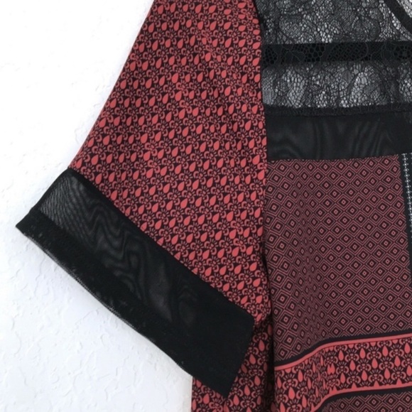 [Express] Flirty Red Printed Shift Dress - Picture 8 of 8